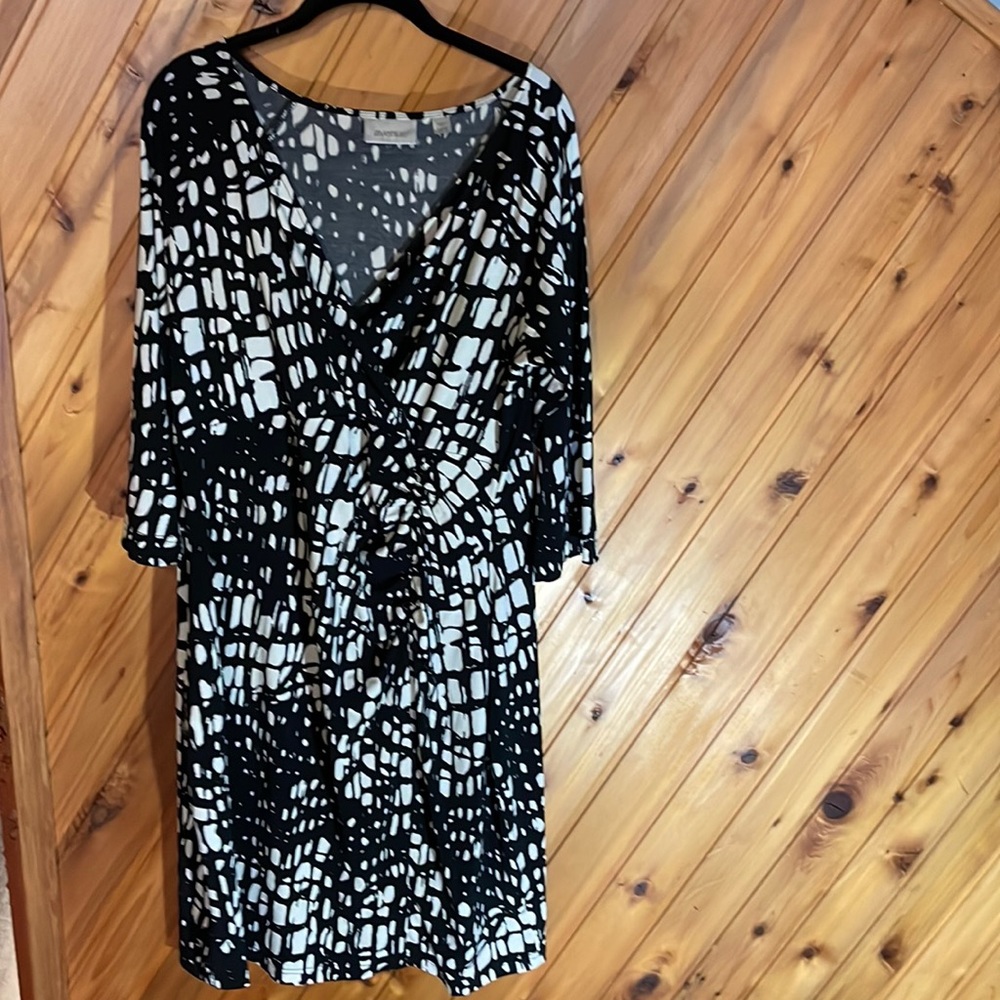 Avenue faux wrap dress